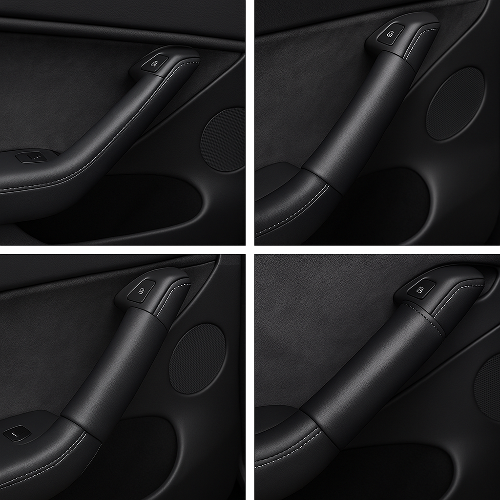 4-pack dörrhandtagsskydd i syntetläder – Tesla tillbehör