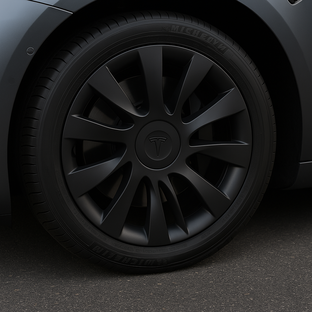 Tesla Navkapslar Däckkåpa 18” – Sportig Look & Skydd för Fälgar (Svart)