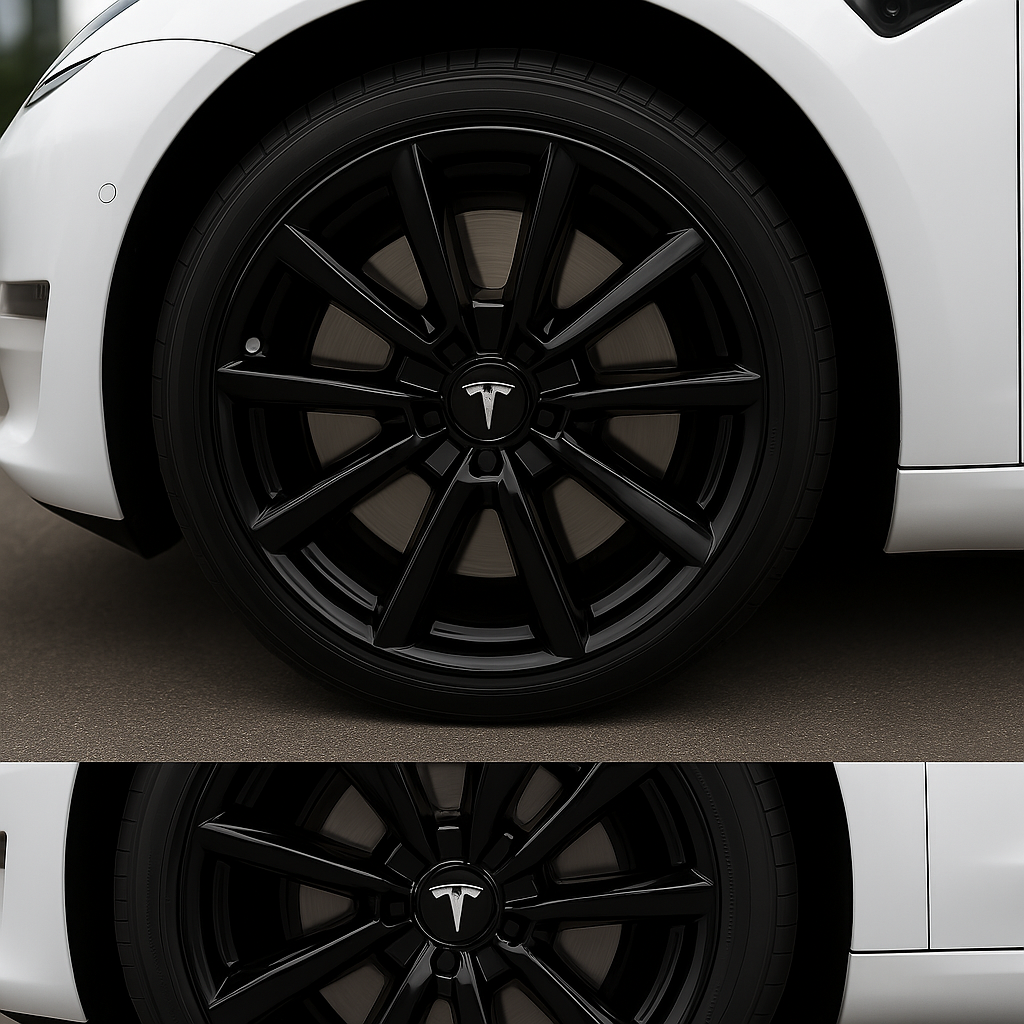 Tesla Navkapslar Däckkåpa 18” – Sportig Look & Skydd för Fälgar (Svart och Vit) (kopia)