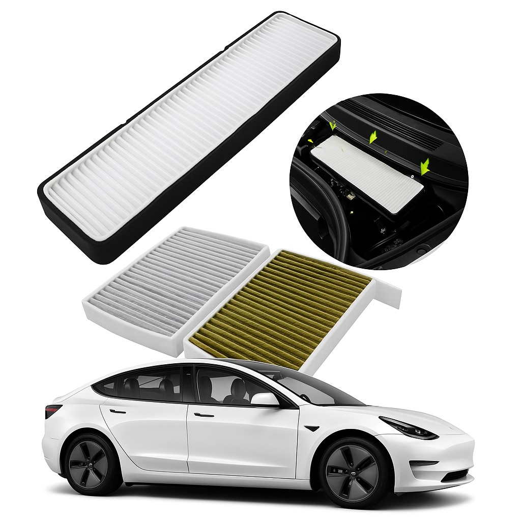 Premium luftfilter – Passar Tesla Model 3 & Model Y (HEPA & Aktivt Kolfilter)