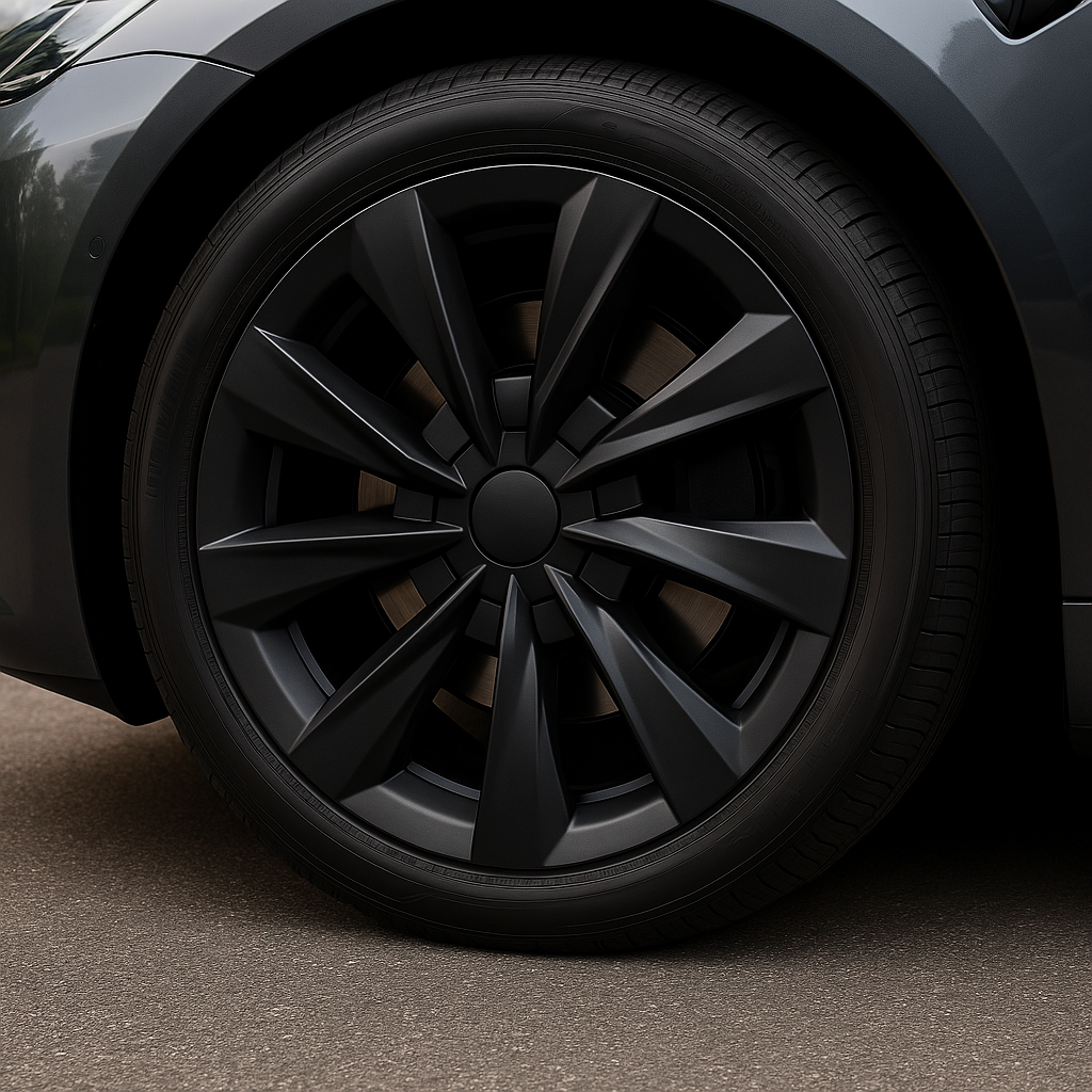 Tesla Navkapslar Däckkåpa 18” – Sportig Look & Skydd för Fälgar (Svart)