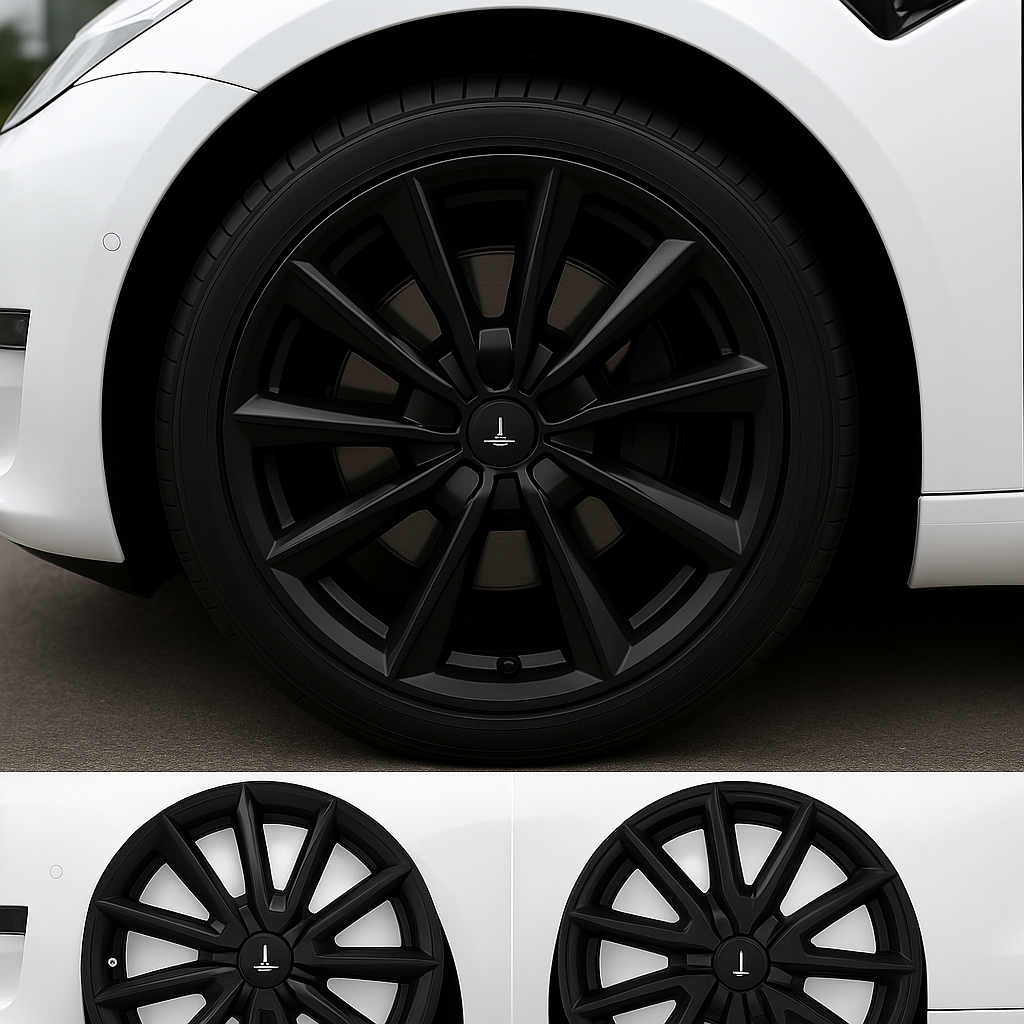 Tesla Navkapslar Däckkåpa 18” – Sportig Look & Skydd för Fälgar (Svart)
