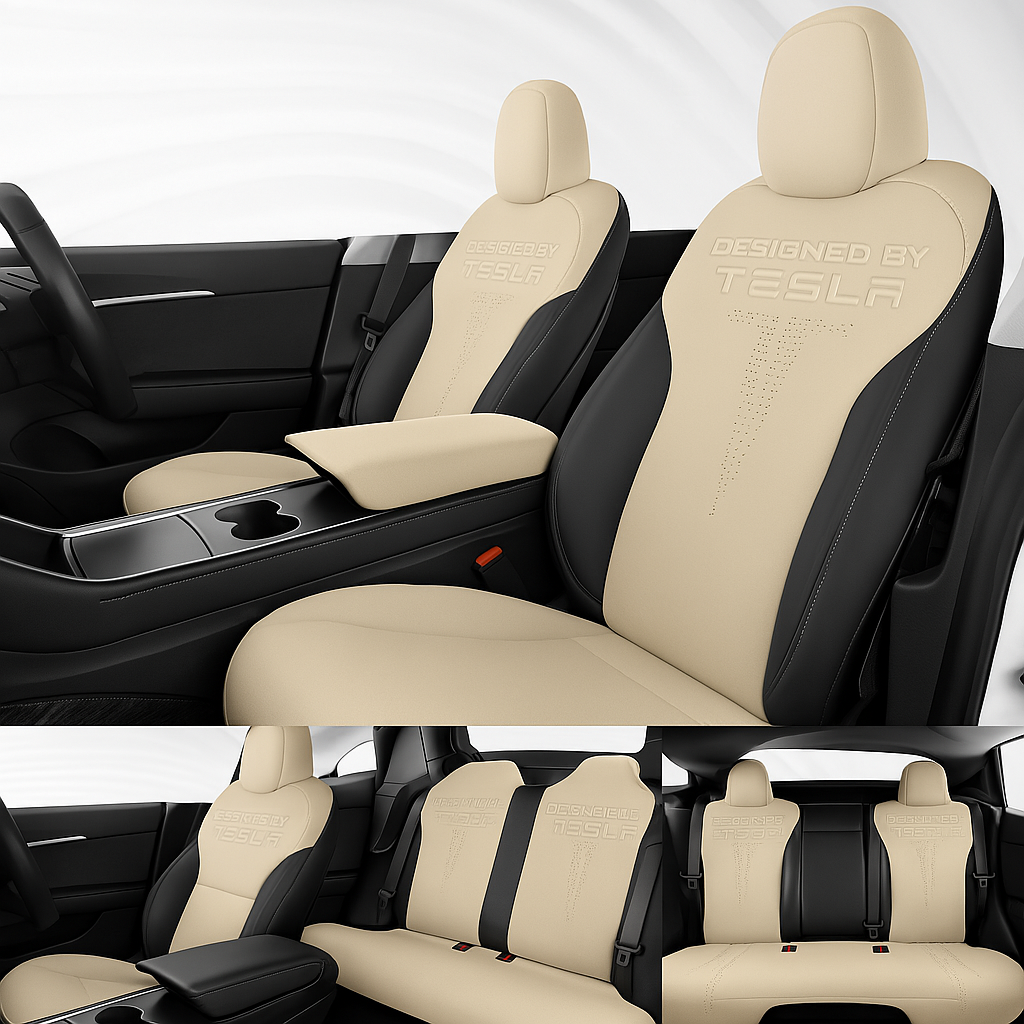 Tesla Ultratunna Sätesskydd – Elegant Komfort för Model 3 / Y