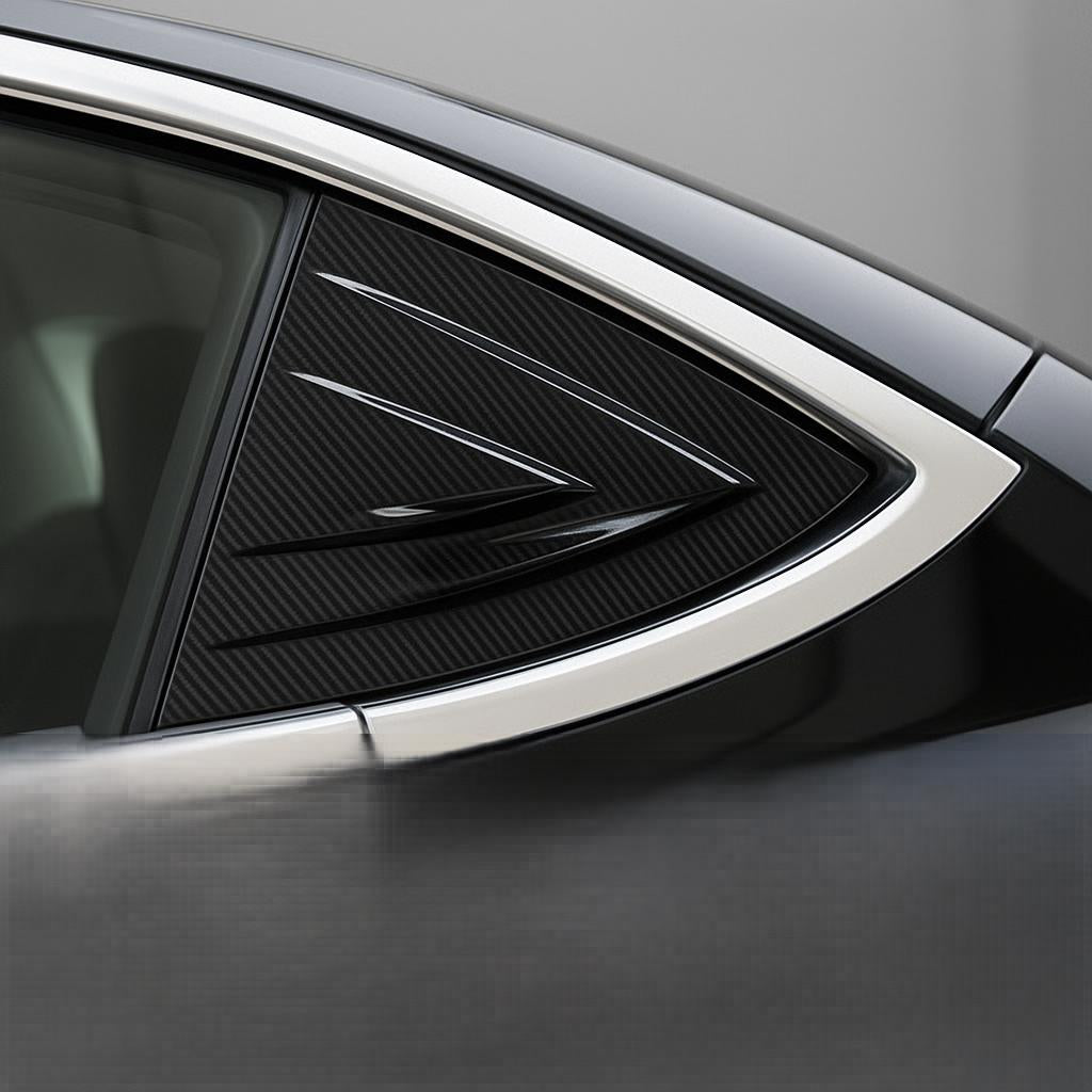 Triangelformad fönsterdekor – För Tesla Model 3 (2 pack)